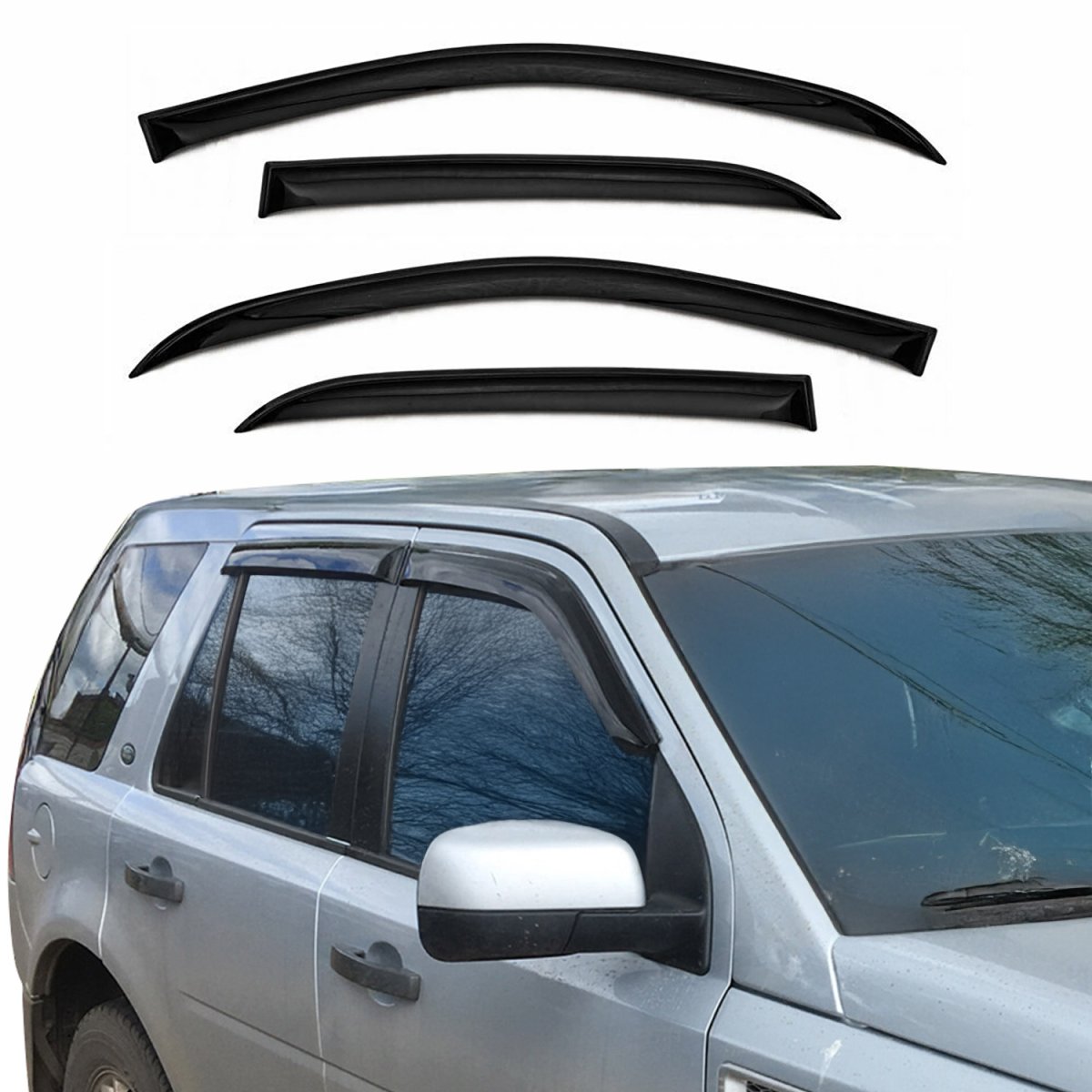 Buick Encore Wind Deflector - Omac - Acrylic 4 Pcs - Black - 2013-2022